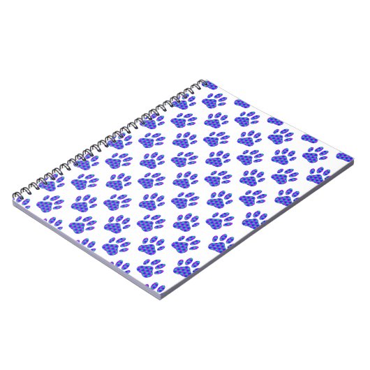Cosmic Paw Print Pattern Notizblock (Linke Seite)