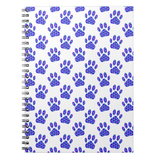 Cosmic Paw Print Pattern Notizblock (Vorderseite)