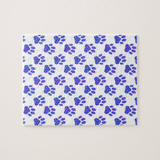 Cosmic Paw Print Pattern Puzzle (Horizontal)