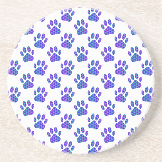 Cosmic Paw Print Pattern Untersetzer (Vorne)