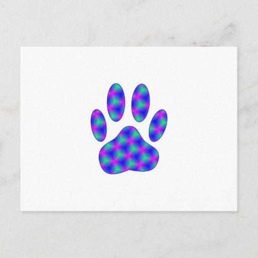 Cosmic Paw Print Postkarte (Vorderseite)