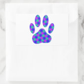 Cosmic Paw Print Rechteckiger Aufkleber (Tasche)