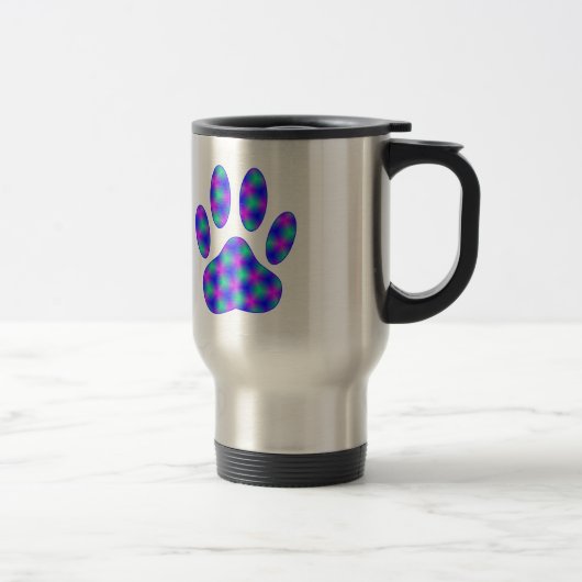 Cosmic Paw Print Reisebecher (Rechts)
