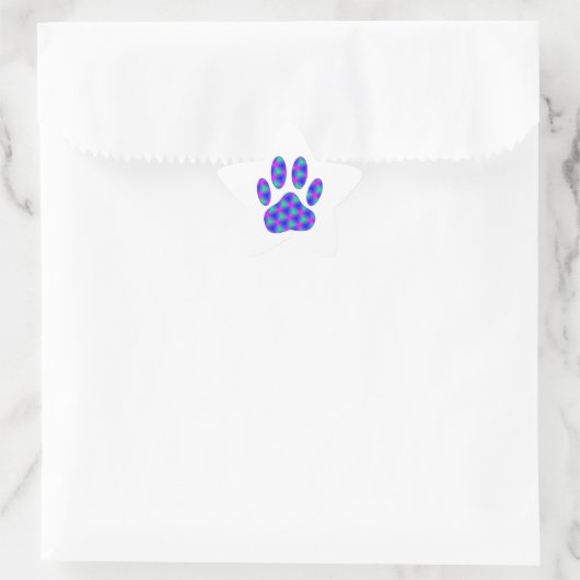 Cosmic Paw Print Stern-Aufkleber (Tasche)