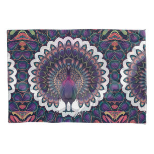 Cosmic Peacock Mandala Kissenbezug