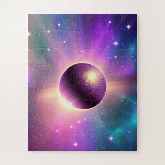 Cosmic Perfect Lila Fun im Umlauf Puzzle (Vertikal)