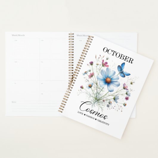 Cosmic Petals • October Birth Flower Notebook  Planer (Anzeige)