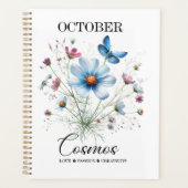 Cosmic Petals • October Birth Flower Notebook  Planer (Vorderseite)