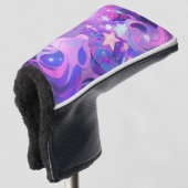 Cosmic Pink and Purple Anime Girl Golf Headcover (3/4 Vorderseite)