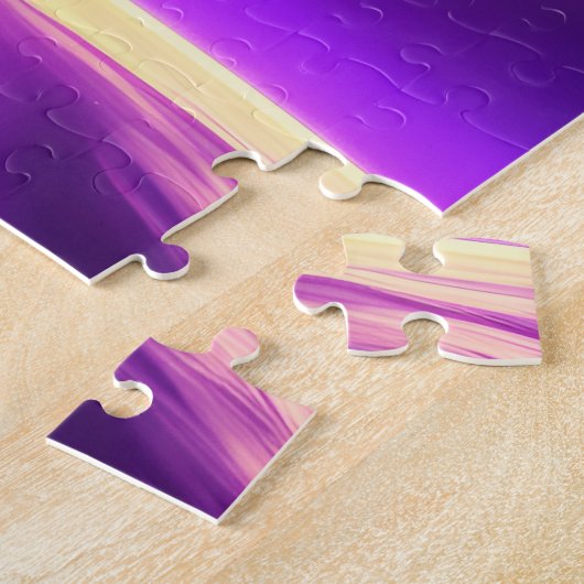 Cosmic Pink Lila Magic Fun Phantastischer Weltraum Puzzle (Seite)