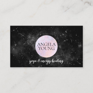 Cosmic Pink Moon Yoga, Life Coach, Astrologer Visitenkarte