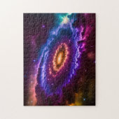 Cosmic Pink & Purple Fun Galaxy inside Universe Puzzle (Vertikal)