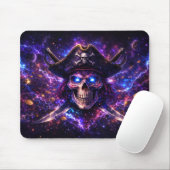 Cosmic Pirate Skull Galaxy Gaming Mouse Pad Mousepad (Mit Mouse)
