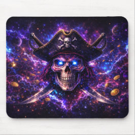 Cosmic Pirate Skull Galaxy Gaming Mouse Pad Mousepad