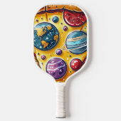 Cosmic Pizza Adventure" Pickleball Schläger (Vorderseite)