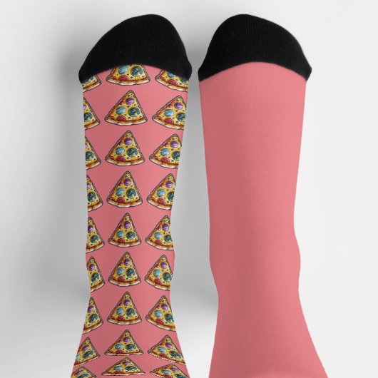 Cosmic Pizza Adventure" Socken (Oben)