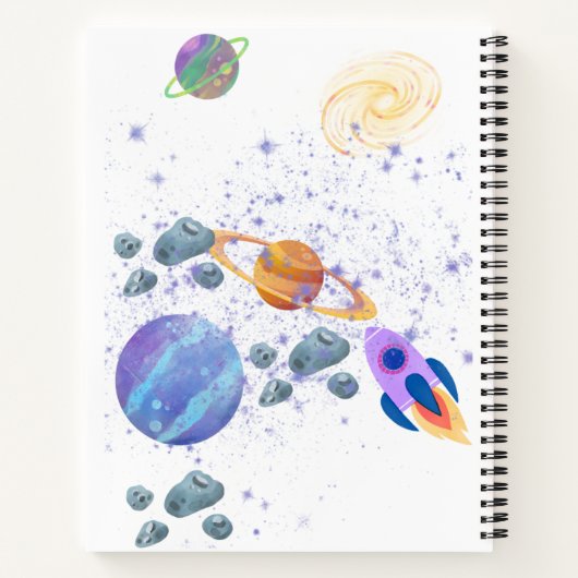 Cosmic Planet Inspiration Notebook Notizblock (Rückseite)