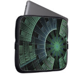 Cosmic Pod Green Abstrakt Geometric Laptopschutzhülle (Vorne Rechts)