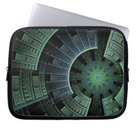 Cosmic Pod Green Abstrakt Geometric Laptopschutzhülle