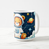 Cosmic Porcelain Astronaut Bear Kaffeetasse (VorderseiteRechts)
