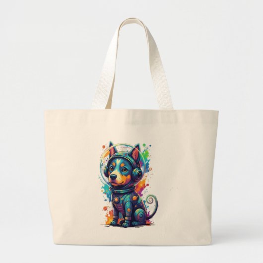 Cosmic Pup Astronaut - Tot Jumbo Stoffbeutel (Vorne)