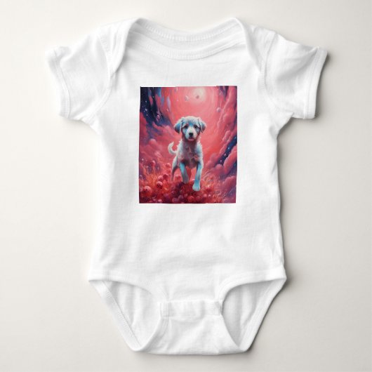 Cosmic Pup Baby Bodysuit Baby Strampler (Vorderseite)