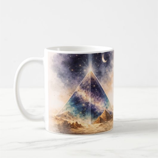 Cosmic Pyramid Ancient Egypt Inspired Kaffeetasse (Links)