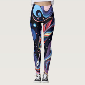 Cosmic Quill Elegance Leggings