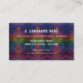 Cosmic Rainbow Galaxy Reiki Healer Company Logo  Visitenkarte (Rückseite)