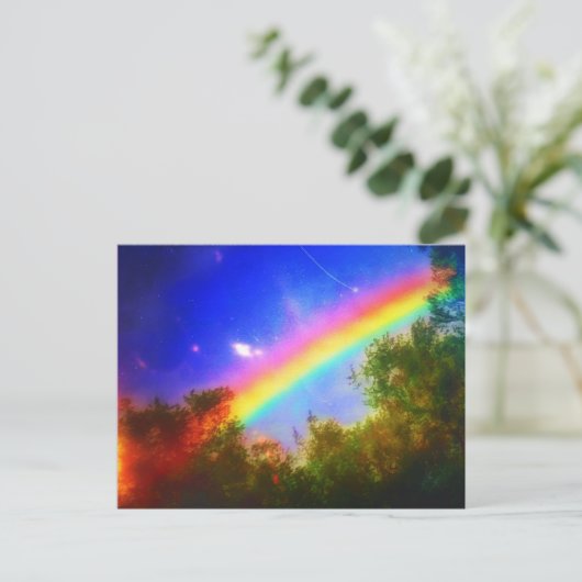 COSMIC RAINBOW Postkarte (Stehend Vorderseite)