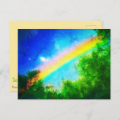 COSMIC RAINBOW Verde Postkarte (Vorne/Hinten)