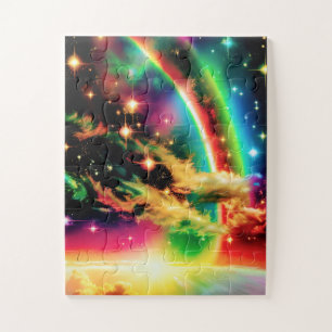 Cosmic Rainbows Magical Fantasy Fun Space Image Puzzle