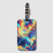 Cosmic Reaction - Vibrant and Colorful Abstract Gepäckanhänger (Vorderseite Vertikal)