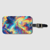 Cosmic Reaction - Vibrant and Colorful Abstract Gepäckanhänger (Vorderseite (Horizontal))