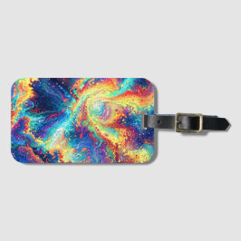 Cosmic Reaction - Vibrant and Colorful Abstract Gepäckanhänger
