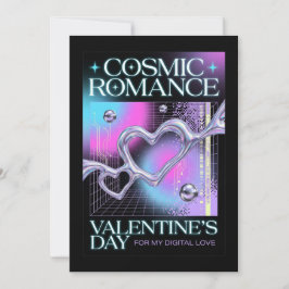Cosmic Romance Digital Love Valentine's Card Feiertagskarte