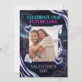 Cosmic Romance Digital Love Valentine's Card Feiertagskarte