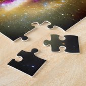 Cosmic Rosa Gold und Blau Glitzern Universum Galax Puzzle (Seite)