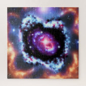 Cosmic rosa lila und blaue Objekte im Außenbereich Puzzle (Vertikal)