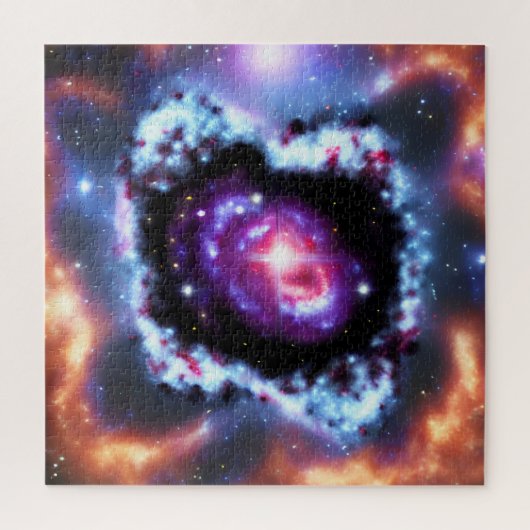 Cosmic rosa lila und blaue Objekte im Außenbereich Puzzle (Vertikal)