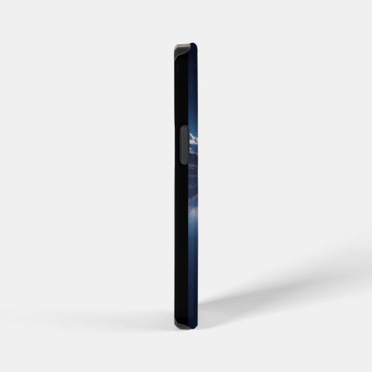 Cosmic Rose: Galaxy Reflection on Serene Lake iPhone Hülle (Rechte Seite)