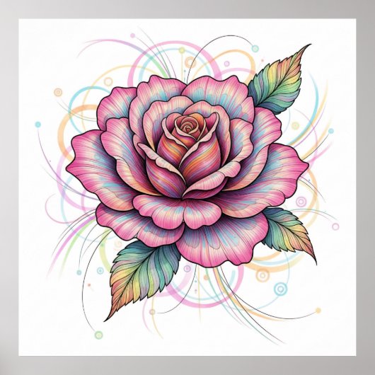 Cosmic Rose Poster (Vorne)