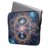 Cosmic Sacred Geometry Galaxy Mandala Art Laptopschutzhülle (Vorderseite Links)