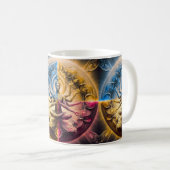 Cosmic Sacred Geometry God Mandala Mug | Multi Arm Kaffeetasse (VorderseiteRechts)