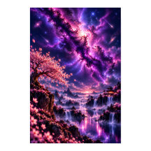 Cosmic Sakura: Himmlische Seen-Fantasie-Galaxie-Ku