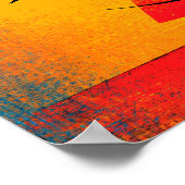 Cosmic Samurai – Modern Abstract Geometric Wall Poster (Ecke)