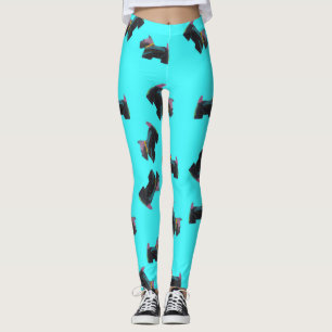 Cosmic Scottie Terrier türkischer Hintergrund Leggings