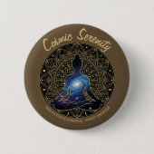 Cosmic Serenity Meditation – Galaxy Mandala  Button (Vorderseite)