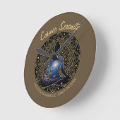 Cosmic Serenity Meditation – Galaxy Mandala Runde Wanduhr (Winkel)