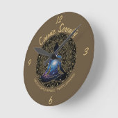 Cosmic Serenity Meditation | Galaxy Mandala Runde Wanduhr (Winkel)